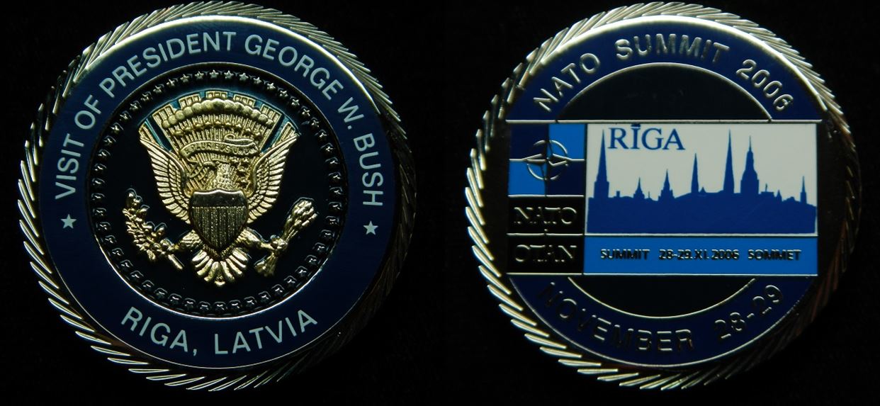 Nato Summit G.W. Bush 2006 Trip Coin